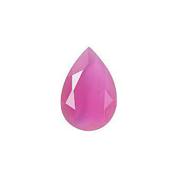 Pear Faceted Pointed Back (Doublets) Crystal Glass Stone, Pink 10 Milky Colours (04030-70350-K), Czech Republic