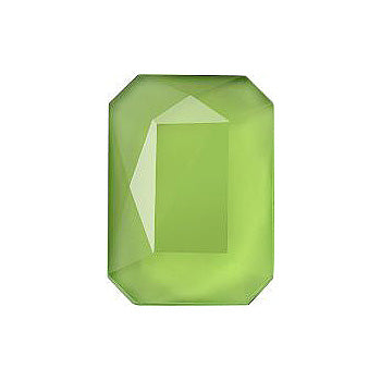 Octagon Faceted Flat Back Crystal Glass Stone, Light Green 5 Transparent (50400-K), Czech Republic