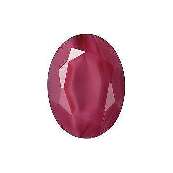 Oval Faceted Pointed Back (Doublets) Crystal Glass Stone, Pink 22 Pearl Colours (09400), Czech Republic