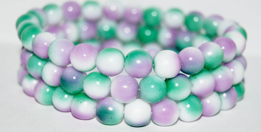 Round Pressed Glass Beads Druck, 48023 (48023), Glass, Czech Republic