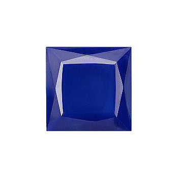 Square Faceted Pointed Back (Doublets) Crystal Glass Stone, Blue 2 Opaque (33060), Czech Republic