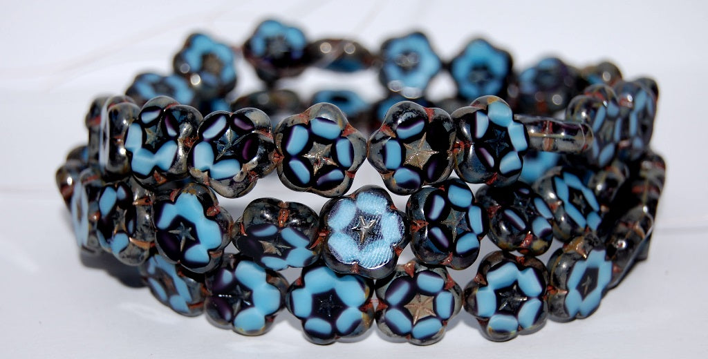 Table Cut Flower Beads, (67993 43400), Glass, Czech Republic