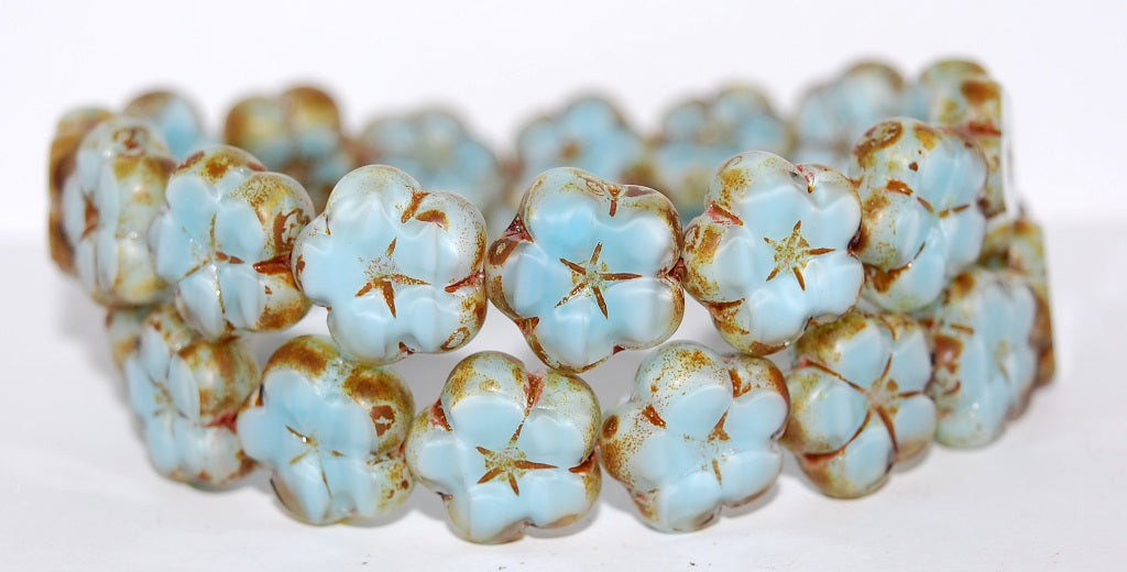 Table Cut Flower Beads, (66017 85800), Glass, Czech Republic