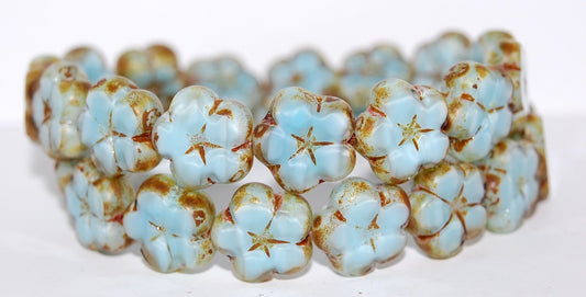 Table Cut Flower Beads, (66017 85800), Glass, Czech Republic