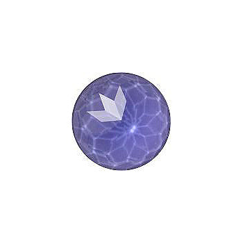 Round Faceted Flat Back Crystal Glass Stone, Violet 9 Transparent (20510-L), Czech Republic