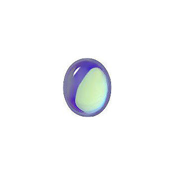 Oval Cabochons Flat Back Crystal Glass Stone, Aqua Blue 9 Transparent With Ab (30010-Abb), Czech Republic