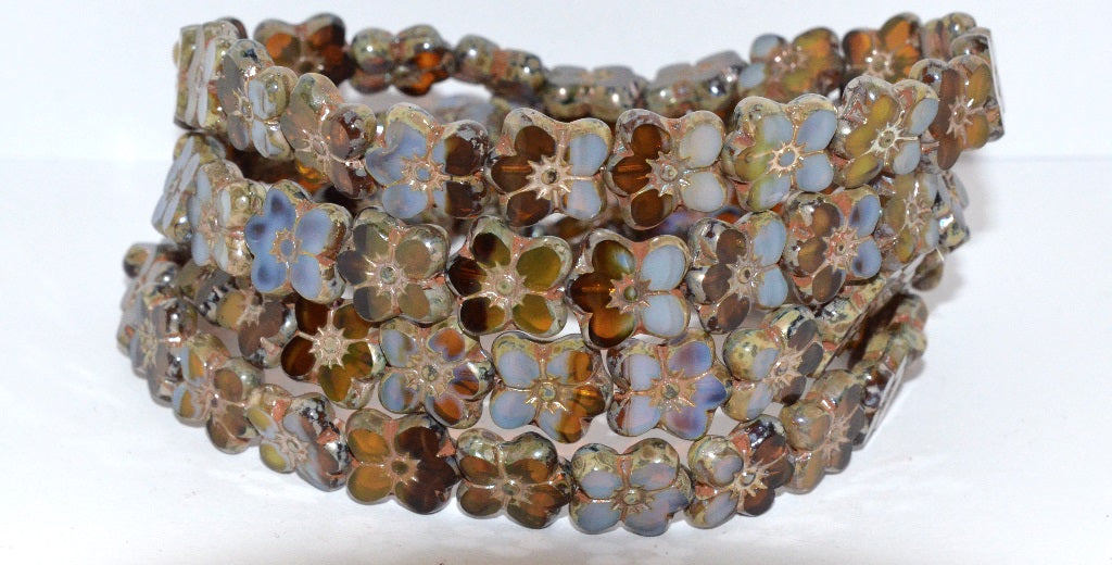 Table Cut Flower Beads Linum, (110001301 43400), Glass, Czech Republic