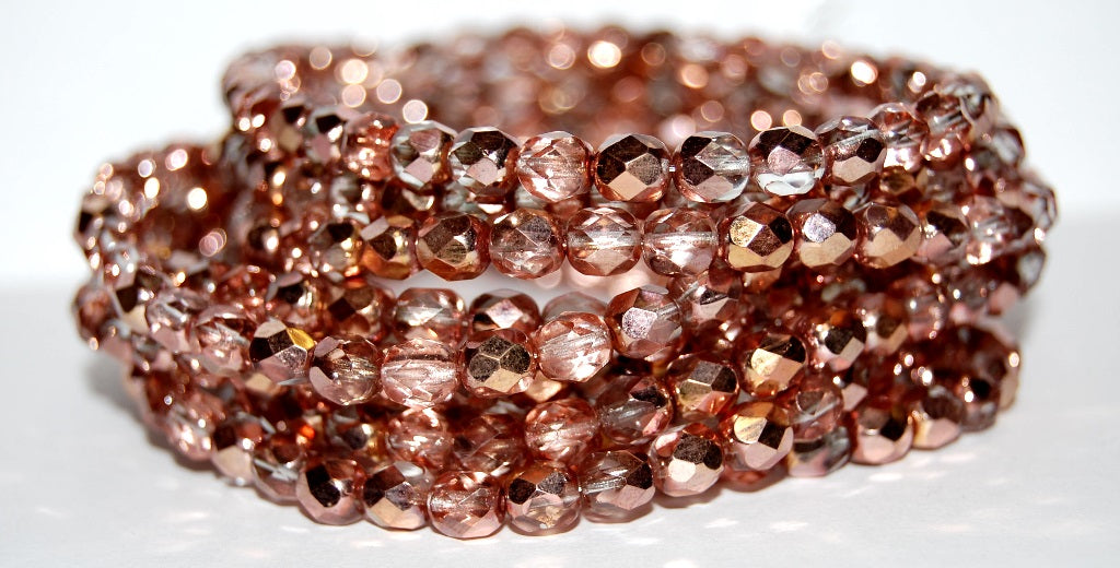 Fire Polished Round Faceted Beads, Crystal 27101 (30 27101), Glass, Czech Republic