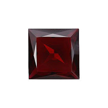 Square Faceted Pointed Back (Doublets) Crystal Glass Stone, Red 12 Transparent With Chrome (90200-K-Chr), Czech Republic