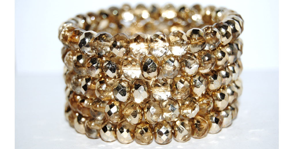 Faceted Special Cut Rondelle Fire Polished Beads, 97387 (97387), Glass, Czech Republic