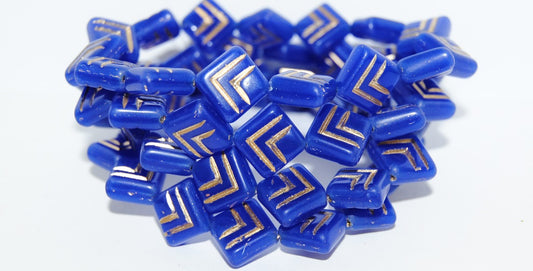 Rhombus Pressed Glass Beads, (32030 54202), Glass, Czech Republic