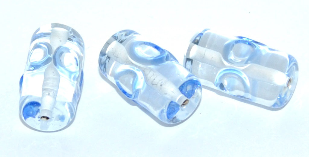 Czech Glass Hand Made Roller Tube Lampwork Beads, (T), Glass, Czech Republic