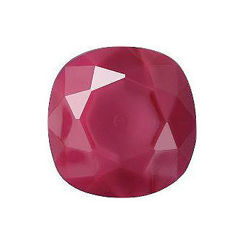 Rounded Square Faceted Pointed Back (Doublets) Crystal Glass Stone, Pink 24 Pearl Colours (09400), Czech Republic