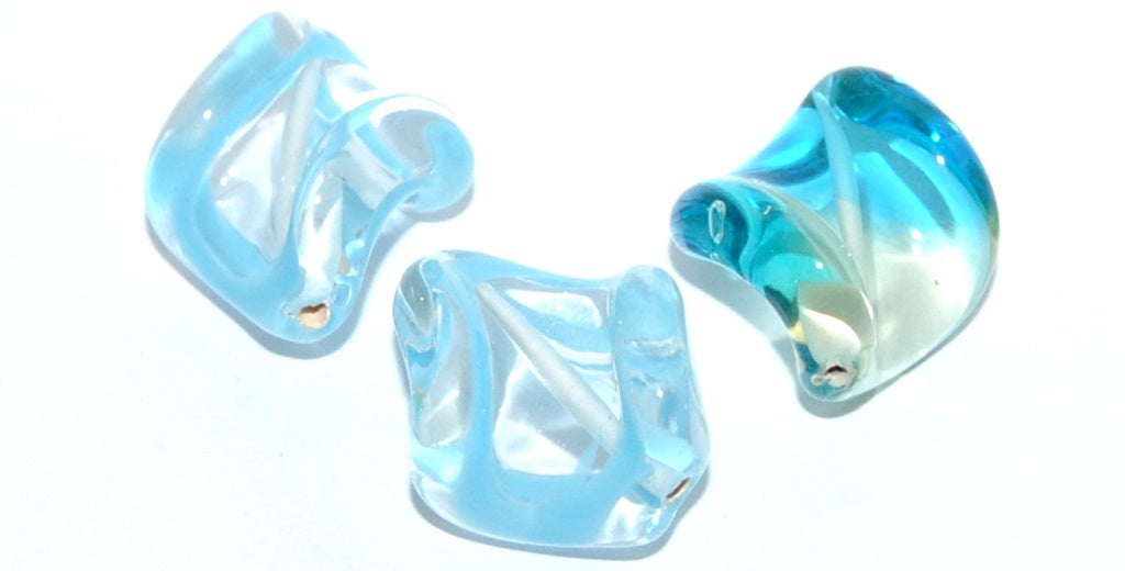 Leaf Lampwork Glass Handmade Beads, (Q), Glass, Czech Republic