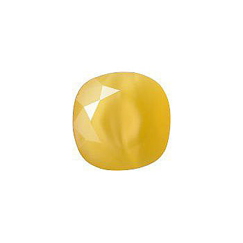 Rounded Square Faceted Pointed Back (Doublets) Crystal Glass Stone, Yellow 11 Pearl Colours (08400), Czech Republic