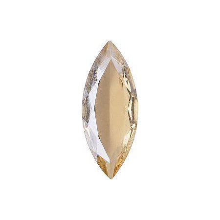 Navette Faceted Pointed Back (Doublets) Crystal Glass Stone, Yellow 4 Transparent With Honey (000300-Ho), Czech Republic