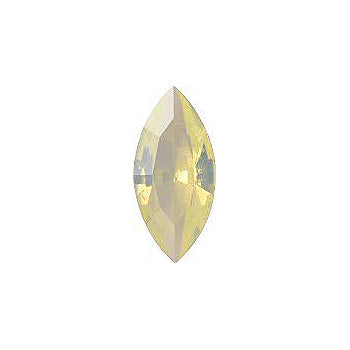Navette Faceted Pointed Back (Doublets) Crystal Glass Stone, Yellow 2 Milky Colours (Milky-Yellow), Czech Republic