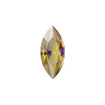 Navette Faceted Pointed Back (Doublets) Crystal Glass Stone, Yellow 2 Mexico Opals (Mex-15), Czech Republic