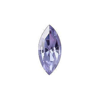 Navette Faceted Pointed Back (Doublets) Crystal Glass Stone, Violet 3 Transparent With Aluminium (20210-Al), Czech Republic