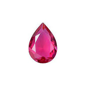 Pear Faceted Pointed Back (Doublets) Crystal Glass Stone, Pink 18 Transparent (70350-K), Czech Republic