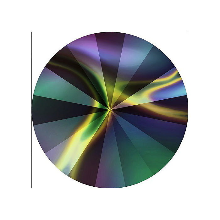 SWAROVSKI CRYSTALS Stones Rivoli 1122 Chaton Crystal Rainbow Dark F ...