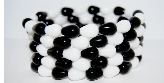 Pear Drop Pressed Glass Beads, 20239 (20239), Glass, Czech Republic