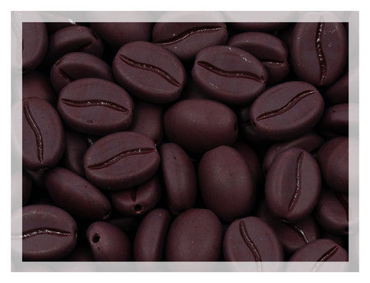 捷克玻璃咖啡豆珠，11x8mm，棕色哑光 13500 84100