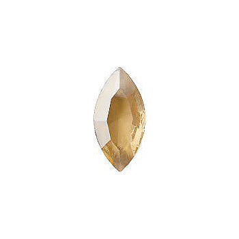 Navette Faceted Pointed Back (Doublets) Crystal Glass Stone, Yellow 9 Transparent With Honey (000300-Ho), Czech Republic
