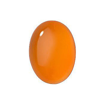 Oval Cabochons Flat Back Crystal Glass Stone, Orange 4 Transparent (90000), Czech Republic