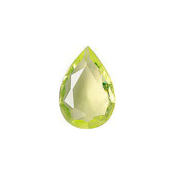 Pear Faceted Pointed Back (Doublets) Crystal Glass Stone, Yellow 2 Transparent (80130), Czech Republic