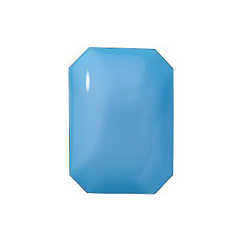 Octagon Cabochons Pointed Back Crystal Glass Stone, Aqua Blue 6 Opaque (64020), Czech Republic