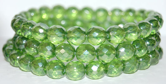 Fire Polished Round Faceted Beads, 50510 Hematite (50510 14400), Glass, Czech Republic