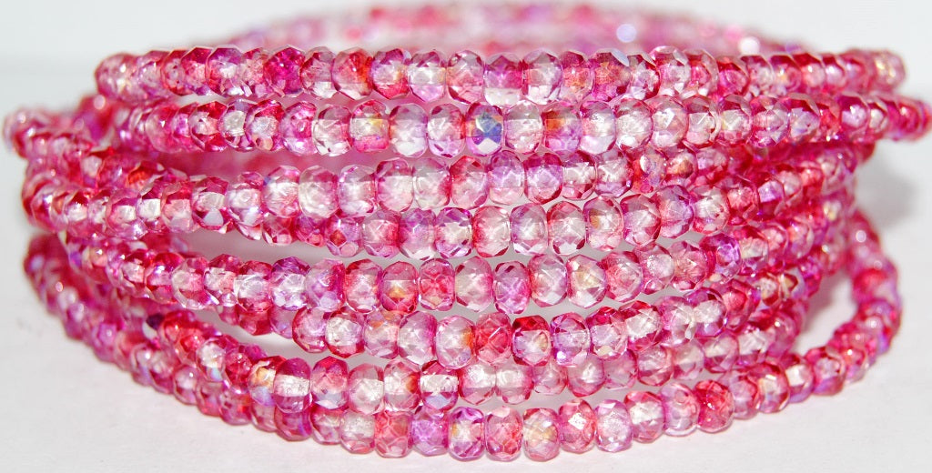 Faceted Special Cut Rondelle Fire Polished Beads, 48120 (48120), Glass, Czech Republic