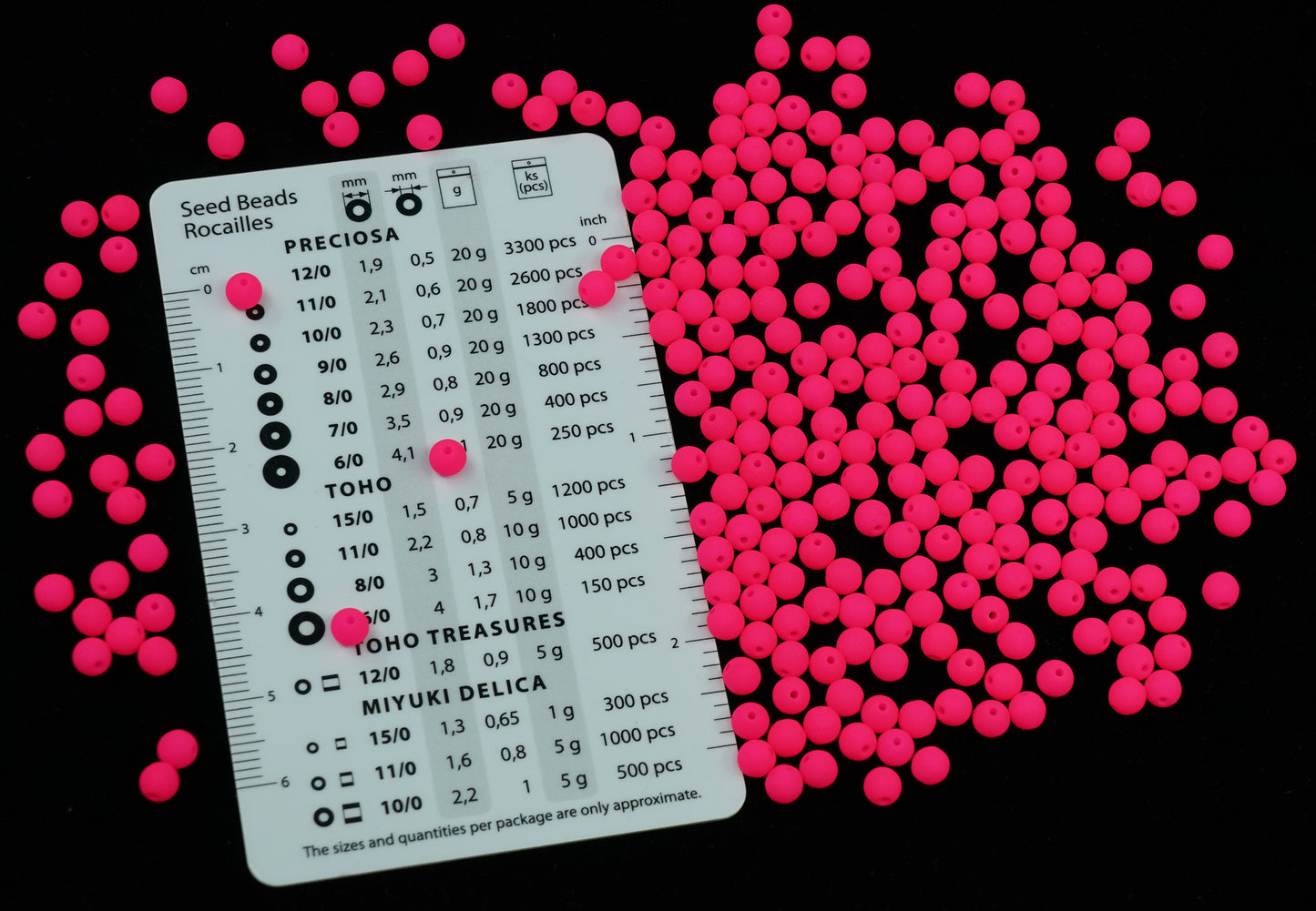 Round Druck Pressed Beads Pink Neon (25123), Glass, Czech Republic