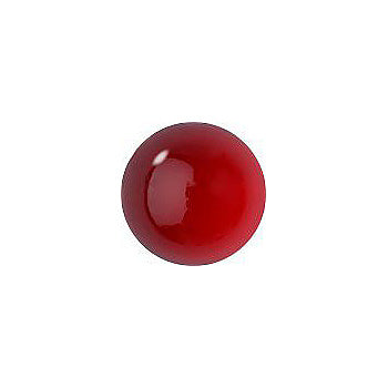 Round Cabochons Flat Back Crystal Glass Stone, Red 11 Transparent (90080), Czech Republic