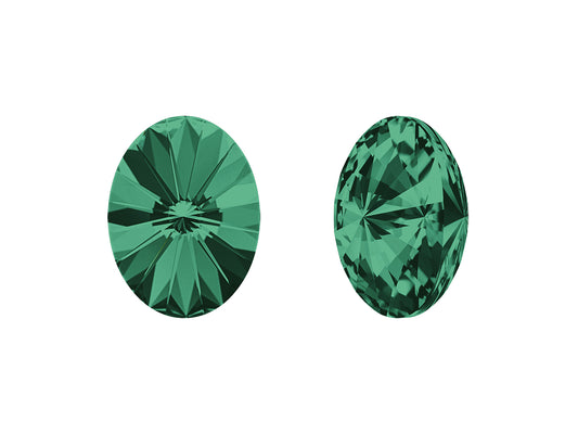 SWAROVSKI CRYSTALS Stones Oval Fancy Stone Rivoli 4122 Emerald F Glass Austria