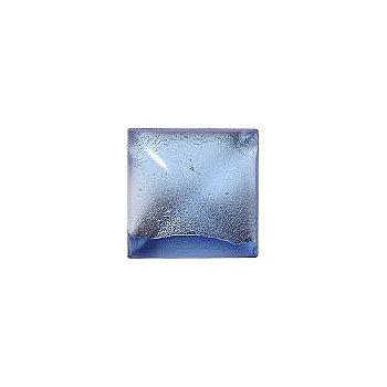 Square Cabochons Flat Back Crystal Glass Stone, Blue 8 With Silver (30029), Czech Republic