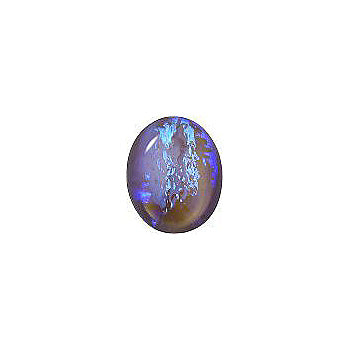 Oval Cabochons Flat Back Crystal Glass Stone, Violet 7 Mexico Opals (16217), Czech Republic