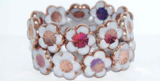 Table Cut Flower Beads Hibiscus, 21 Transparent Light Amethyst 29500 (21 21000 29500), Glass, Czech Republic