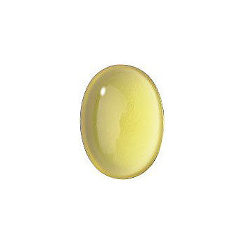 Oval Cabochons Flat Back Crystal Glass Stone, Yellow 12 Transparent (80110), Czech Republic