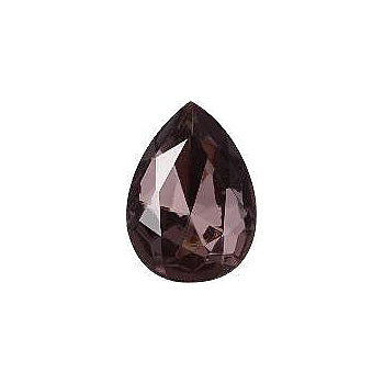 Pear Faceted Pointed Back (Doublets) Crystal Glass Stone, Violet 5 Transparent With Chrome (20000-Chr), Czech Republic