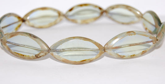 Table Cut Oval Beads, (87301 43400), Glass, Czech Republic