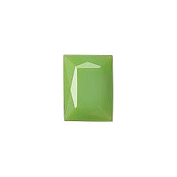 Rectangle Faceted Pointed Back (Doublets) Crystal Glass Stone, Light Green 3 Opaque (54020), Czech Republic