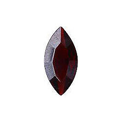Navette Faceted Pointed Back (Doublets) Crystal Glass Stone, Red 10 Transparent With Velvet (90200-K-V), Czech Republic