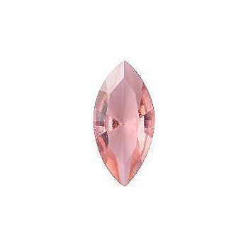 Navette Faceted Pointed Back (Doublets) Crystal Glass Stone, Pink 9 Transparent (70120-L), Czech Republic