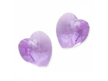 SWAROVSKI ELEMENTS pendant HEART 6228 crystal stone with hole Violet Glass Austria