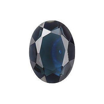 Oval Faceted Pointed Back (Doublets) Crystal Glass Stone, Blue 13 Transparent (30330-L), Czech Republic