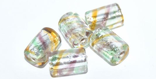 Czech Glass Hand Made Roller Tube Lampwork Beads, (Q), Glass, Czech Republic