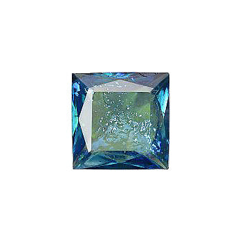 Square Faceted Pointed Back (Doublets) Crystal Glass Stone, Blue 14 Mexico Opals (Mex-30), Czech Republic