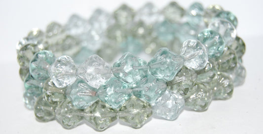 Lantern Pressed Glass Beads, Mixed Colors 54201 (Mix 54201), Glass, Czech Republic